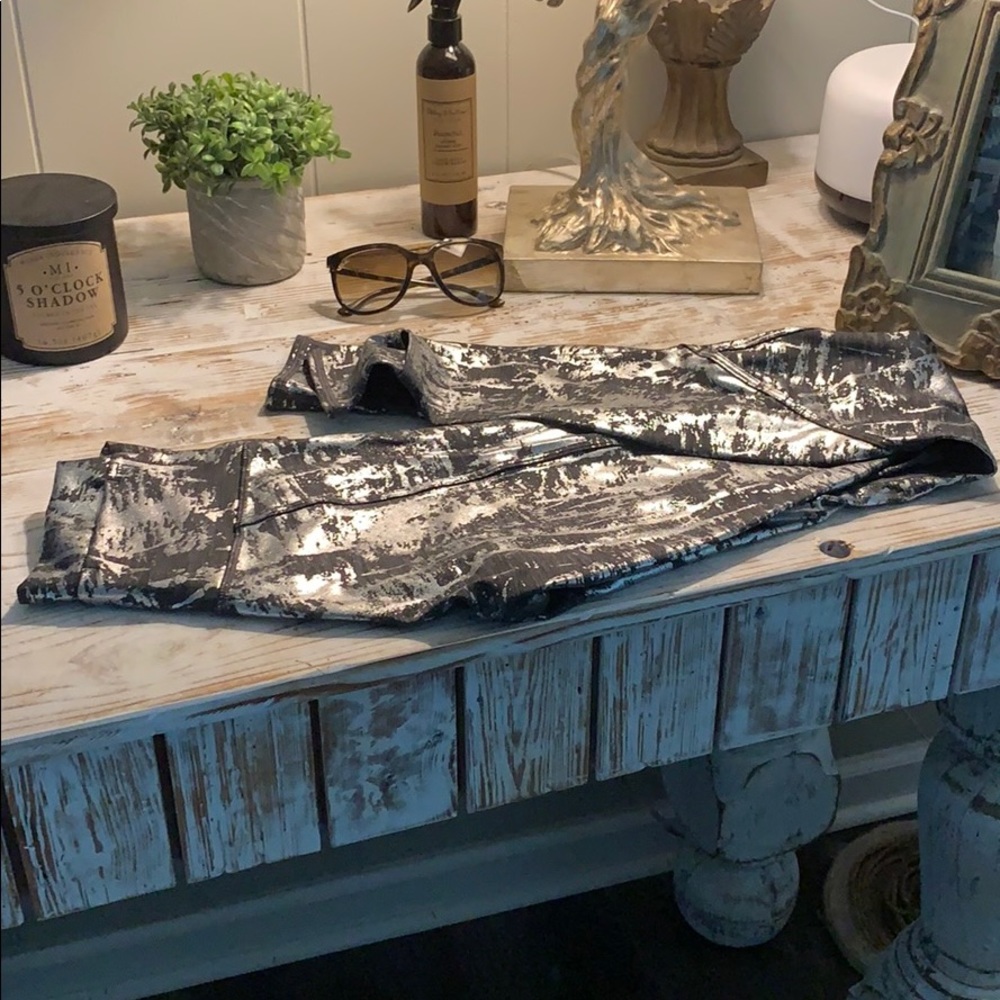 Lululemon metallic ankle stirrup leggings